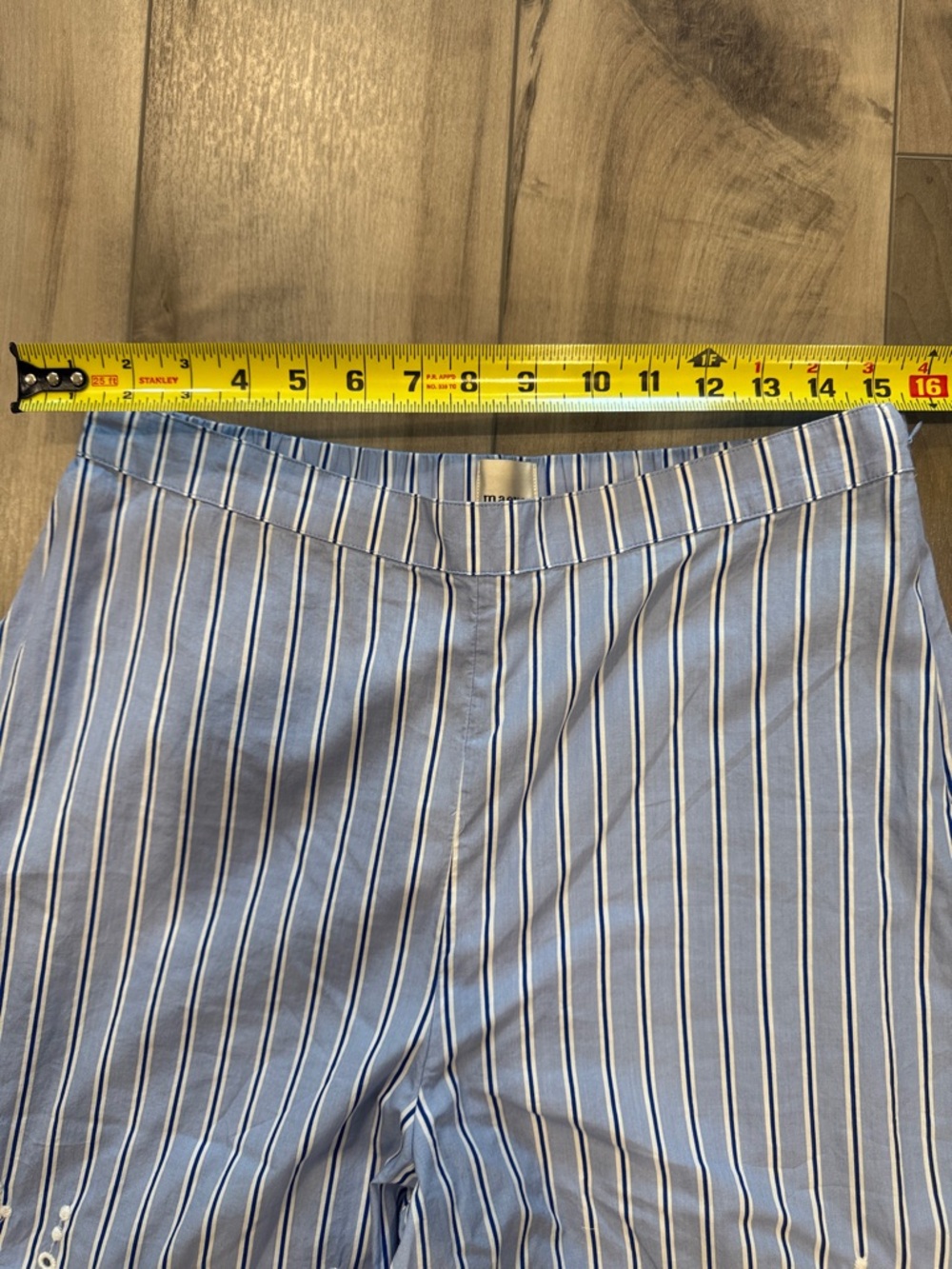 Anthropologie Maeve Cotton Striped Eyelet Wide Leg Pants. NEW without tags. - Picture 11 of 16